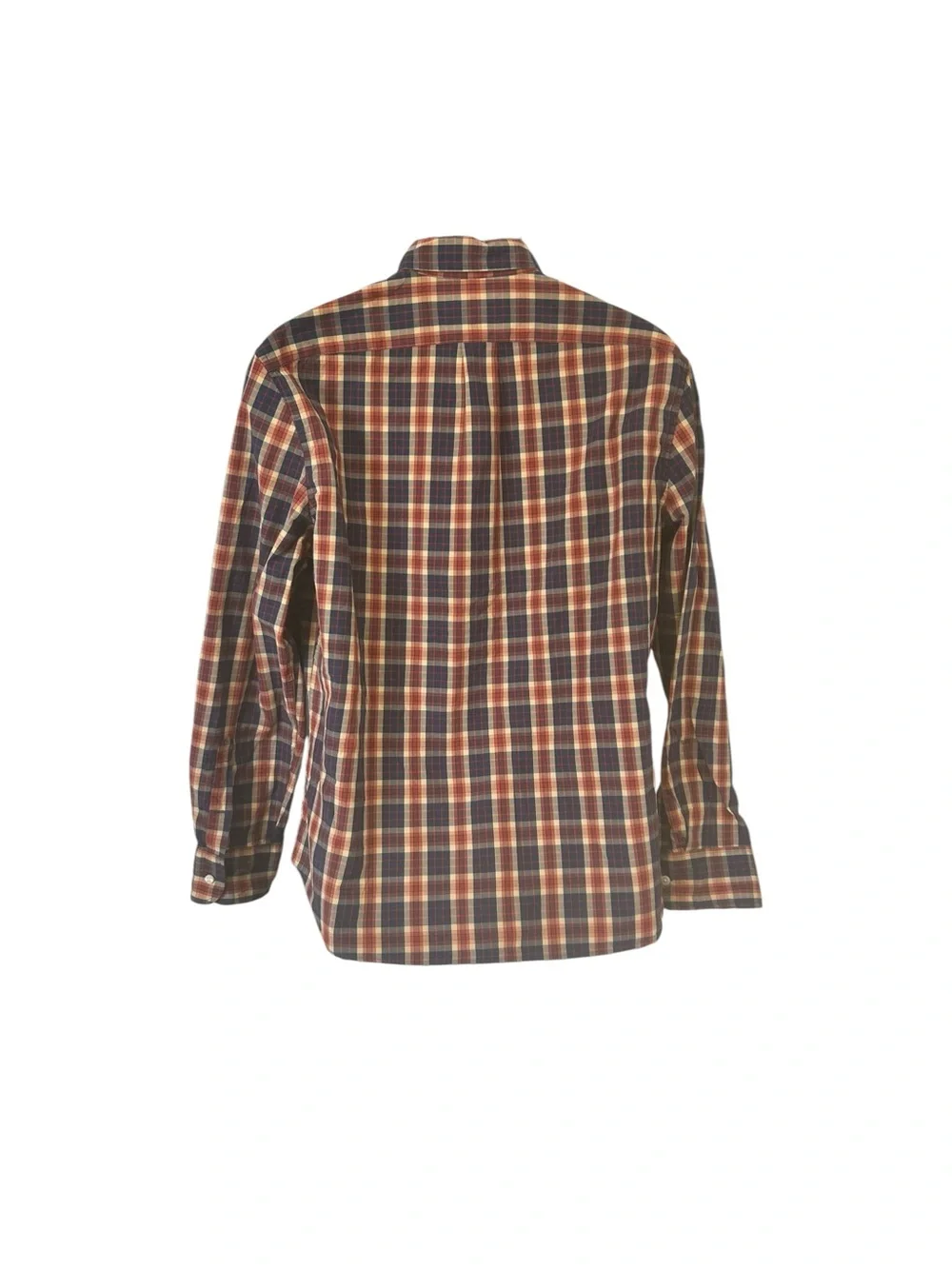 J.Crew Shirt Men slim untuck sz  LG Plaid Organic Cotton Preppy Casual red blue